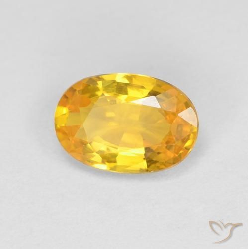 0.57ct Natural Golden Sapphire, Oval, VVS