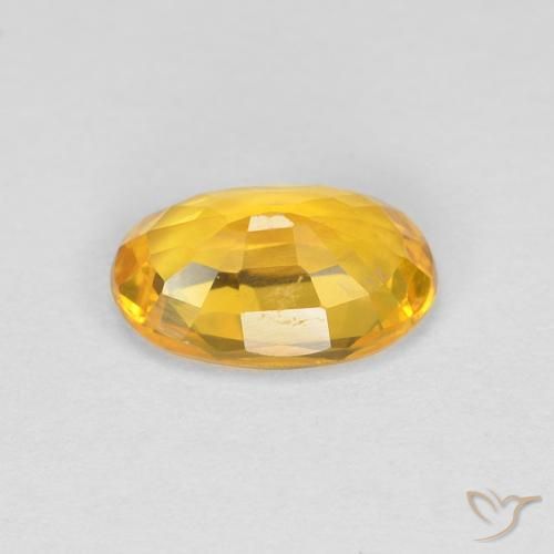 Sapphire Gemstone in 6 x 4 mm (calibrated) Size for Sale, Sapphire Stone in Golden Color