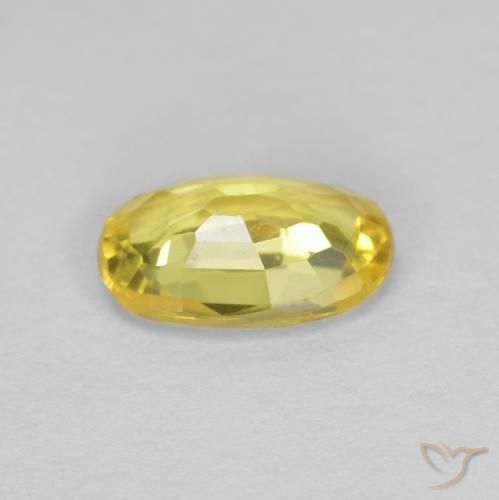 Sapphire Gemstone in 6 x 4 mm (calibrated) Size for Sale, Sapphire Stone in Brownish Yellow Color