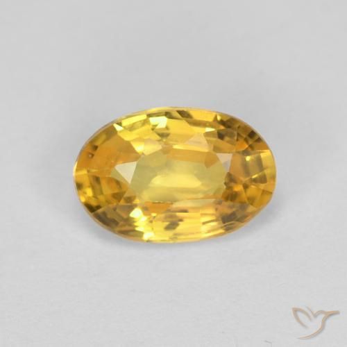 0.59ct Natural Golden Sapphire, Oval, VVS