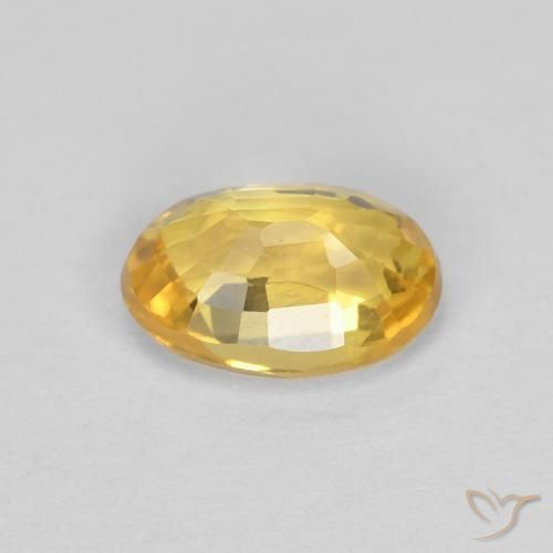 Sapphire Gemstone in 6 x 4 mm (calibrated) Size for Sale, Sapphire Stone in Golden Color