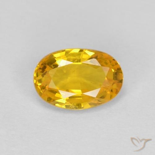 0.60ct Natural Golden Sapphire, Oval, VS