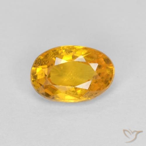 0.56ct Natural Dark Golden Sapphire, Oval, VS-SI