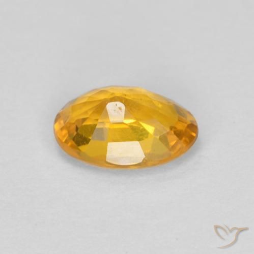 Sapphire Gemstone in 6 x 4 mm (calibrated) Size for Sale, Sapphire Stone in Dark Golden Color