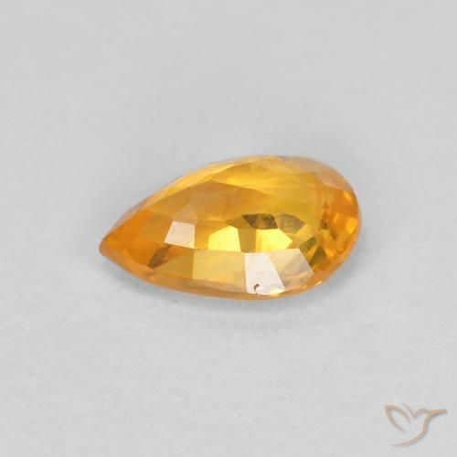 Sapphire Gemstone in 6 x 4 mm (calibrated) Size for Sale, Sapphire Stone in Medium Orange Color
