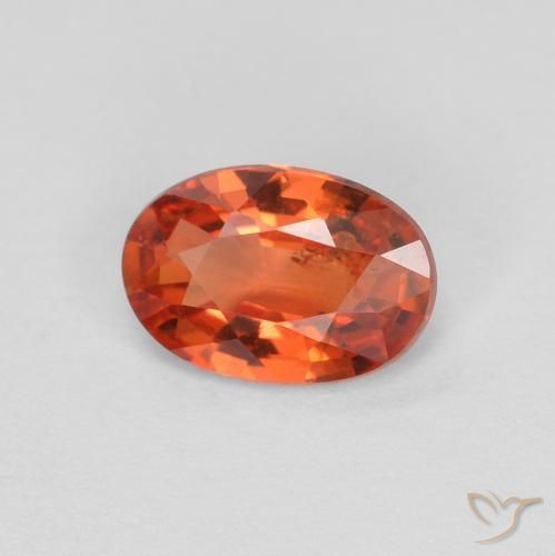 0.48 ct Red Sapphire Stone, Natural Sapphire in Oval Facet Shape for Sale