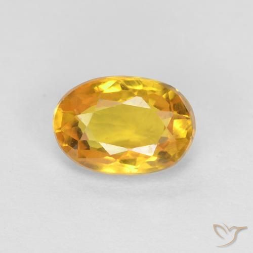 0.60ct Natural Golden Sapphire, Oval, VVS