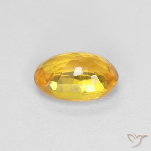 Sapphire Gemstone in 6 x 4 mm (calibrated) Size for Sale, Sapphire Stone in Golden Color
