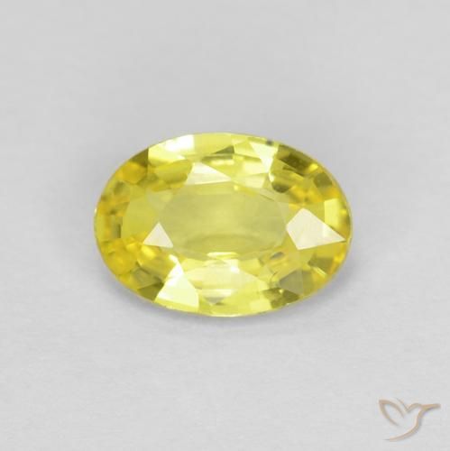 0.49ct Natural Medium Yellow Sapphire, Oval, VVS