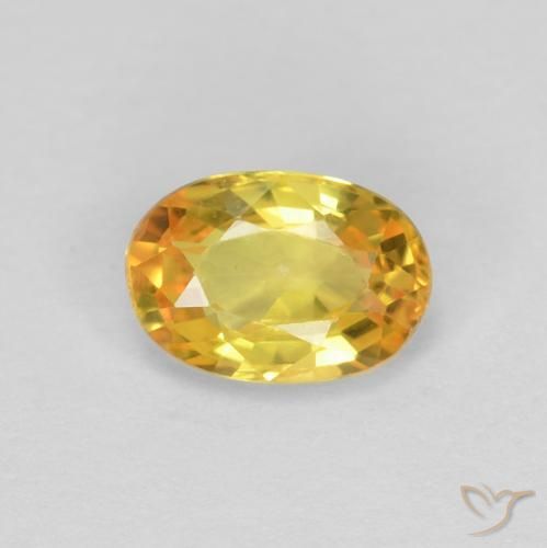 0.57ct Natural Golden Sapphire, Oval, VS
