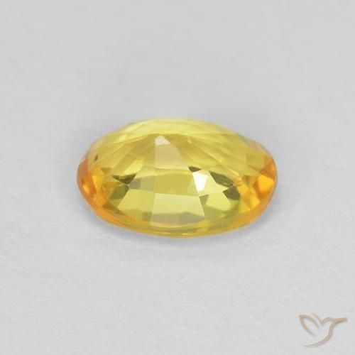 Sapphire Gemstone in 6 x 4 mm (calibrated) Size for Sale, Sapphire Stone in Golden Color