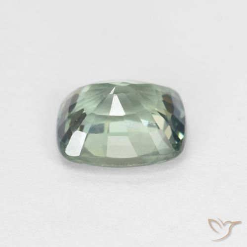 Sapphire Gemstone in 6 x 4.9 mm Size for Sale, Sapphire Stone in Medium Blue Green Color