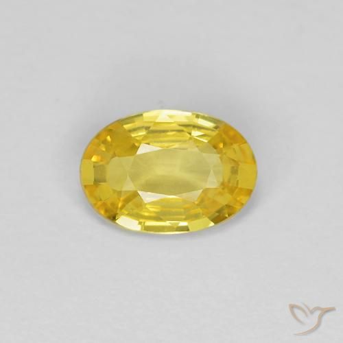 0.43ct Natural Tuscany Yellow Sapphire, Oval, VVS