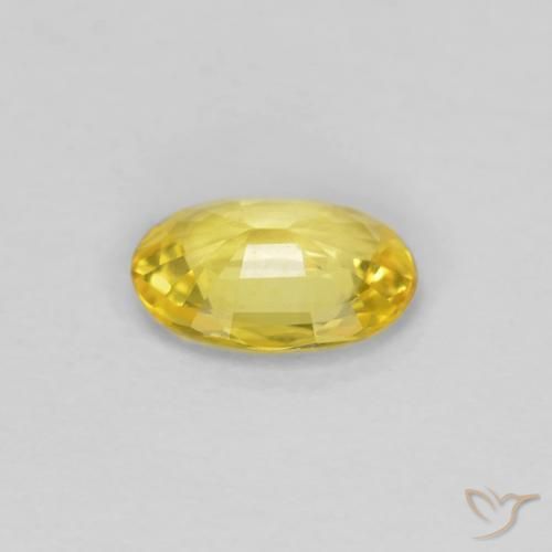 Sapphire Gemstone in 6 x 4 mm (calibrated) Size for Sale, Sapphire Stone in Tuscany Yellow Color