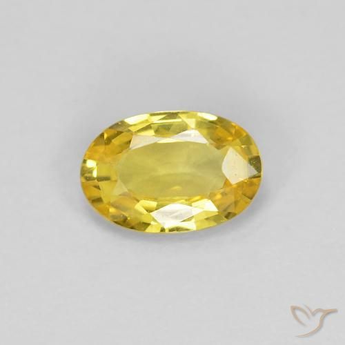 0.48ct Natural Tuscany Yellow Sapphire, Oval, VVS-VS