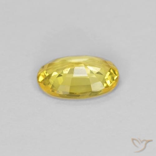 Sapphire Gemstone in 6 x 4 mm (calibrated) Size for Sale, Sapphire Stone in Tuscany Yellow Color