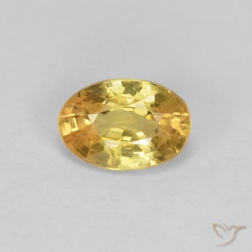 0.65ct Natural Tuscany Yellow Sapphire, Oval, VVS-VS