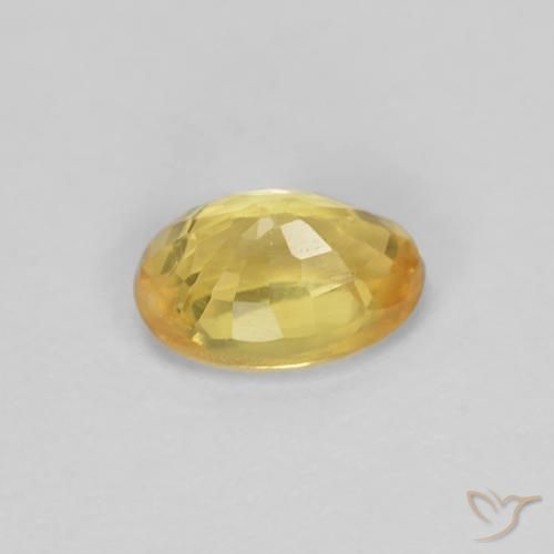 Sapphire Gemstone in 6 x 4 mm (calibrated) Size for Sale, Sapphire Stone in Tuscany Yellow Color