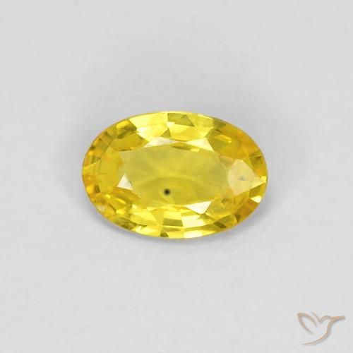 0.43ct Natural Yellowish Gold Sapphire, Oval, VVS-VS