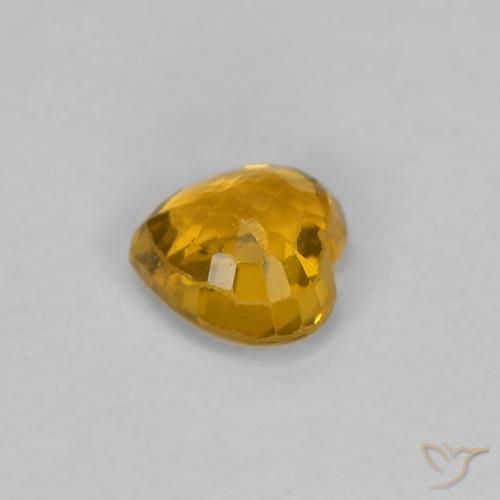 Sapphire Gemstone in 4.3 x 4.3 mm Size for Sale, Sapphire Stone in Dark Orange-Gold Color