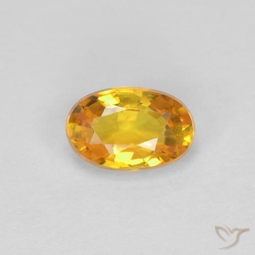 0.57ct Natural Golden Sapphire, Oval, VVS