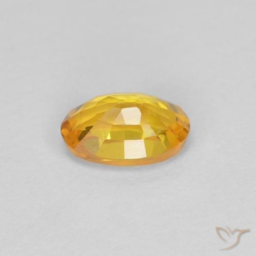 Sapphire Gemstone in 5.7 x 3.7 mm Size for Sale, Sapphire Stone in Golden Color