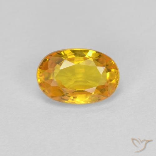 0.68ct Natural Golden Sapphire, Oval, VVS