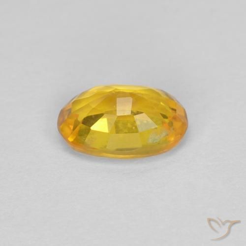 Sapphire Gemstone in 6 x 4 mm (calibrated) Size for Sale, Sapphire Stone in Golden Color