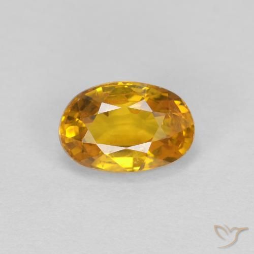0.71ct Natural Dark Golden Sapphire, Oval, VVS