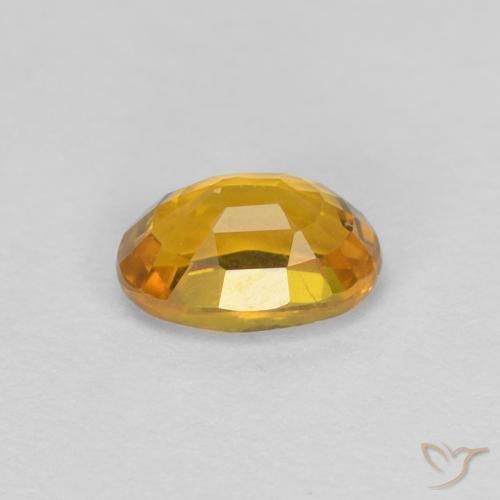 Sapphire Gemstone in 6 x 4 mm (calibrated) Size for Sale, Sapphire Stone in Dark Golden Color