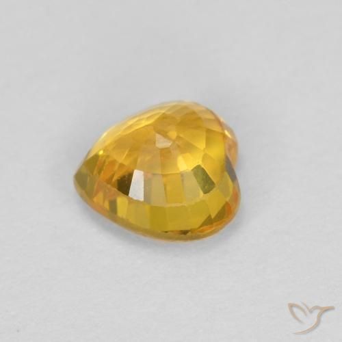 Sapphire Gemstone in 4.5 x 4.5 mm Size for Sale, Sapphire Stone in Golden Color