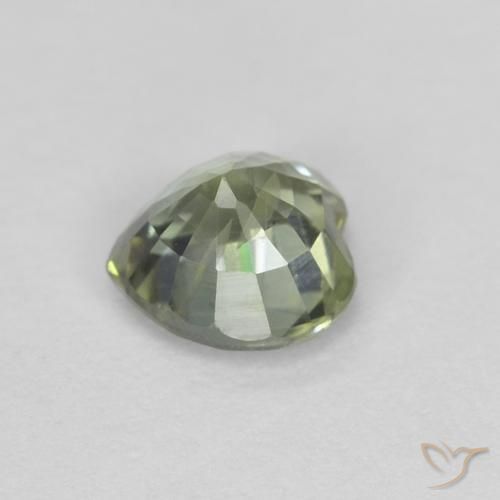 Sapphire Gemstone in 4.5 x 4.4 mm Size for Sale, Sapphire Stone in Olive Green Color