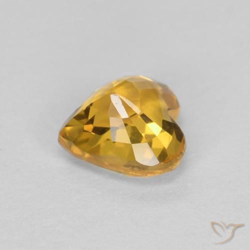 Sapphire Gemstone in 4.9 x 4.7 mm Size for Sale, Sapphire Stone in Golden Orange Color