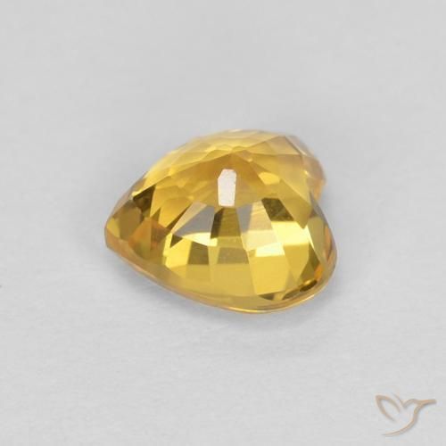 Sapphire Gemstone in 4.7 x 4.6 mm Size for Sale, Sapphire Stone in Golden Orange Color