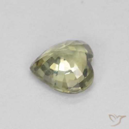 Sapphire Gemstone in 4.7 x 4.6 mm Size for Sale, Sapphire Stone in Yellowish Green Color