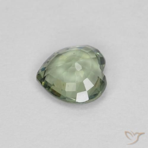 Sapphire Gemstone in 4.4 x 4.4 mm Size for Sale, Sapphire Stone in Warm Green Color