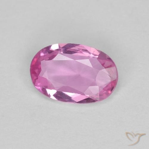 0.41 ct Pink Sapphire Stone, Natural Sapphire in Oval Facet Shape for Sale