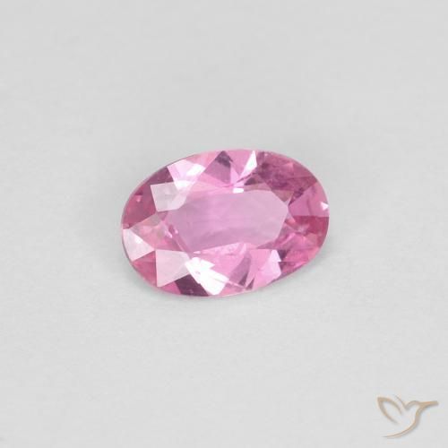 0.44 ct Pink Sapphire Stone, Natural Sapphire in Oval Facet Shape for Sale