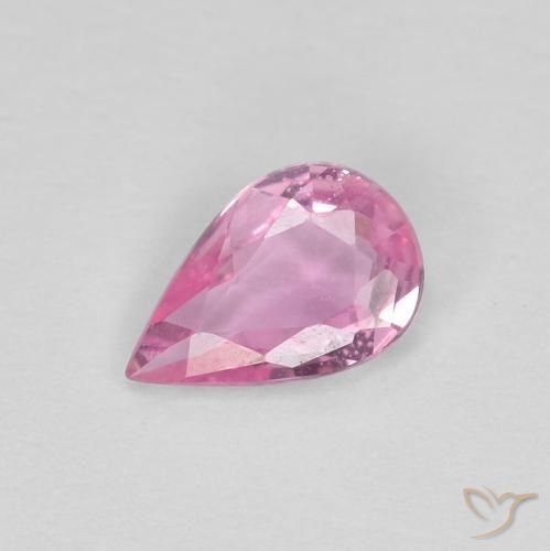 0.35 ct Pink Sapphire Stone, Natural Sapphire in Pear Facet Shape for Sale