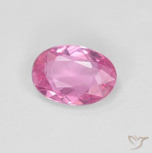 0.47 ct Pink Sapphire Stone, Natural Sapphire in Oval Facet Shape for Sale