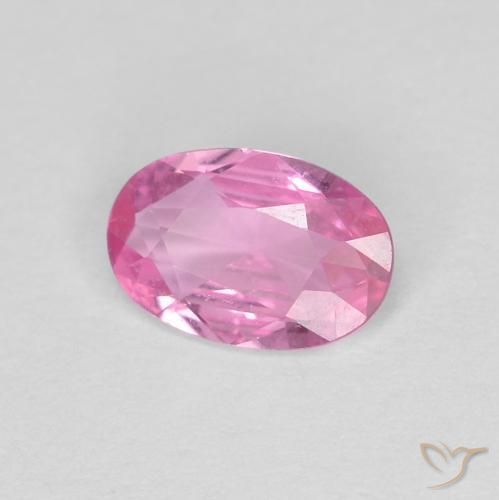 0.42 ct Pink Sapphire Stone, Natural Sapphire in Oval Facet Shape for Sale
