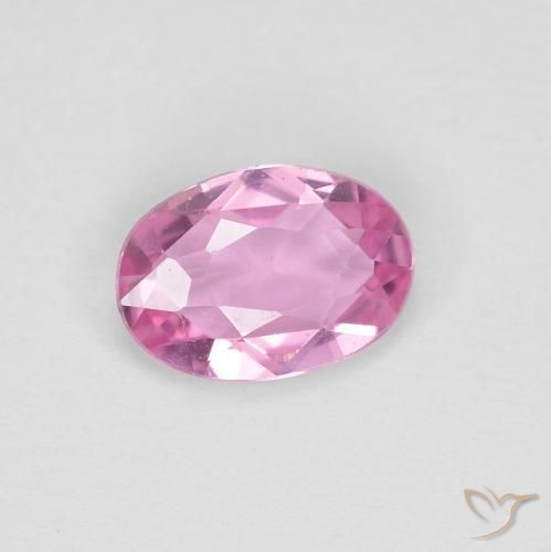0.41 ct Pink Sapphire Stone, Natural Sapphire in Oval Facet Shape for Sale