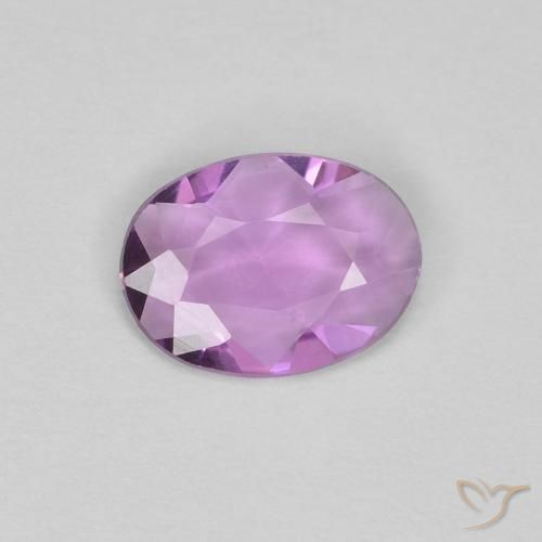 0.48 ct Violet Sapphire Stone, Natural Sapphire in Oval Facet Shape for Sale