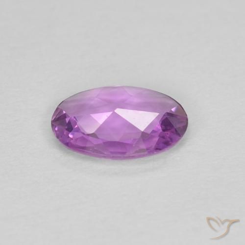 Sapphire Gemstone in 6.7 x 5 mm Size for Sale, Sapphire Stone in Light Pinkish Violet Color