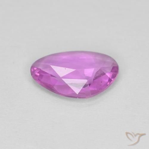 Sapphire Gemstone in 7 x 5 mm (calibrated) Size for Sale, Sapphire Stone in Deep Pinkish Purple Color