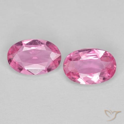 0.8 ct Loose Pink Sapphire, 5.9 x 3.9 mm Oval Cut From Madagascar, Photo A