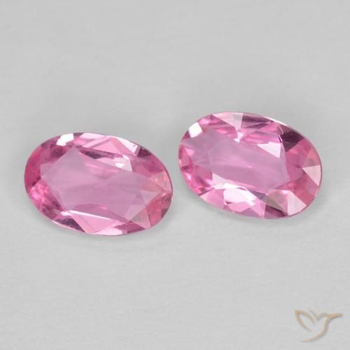 0.80 ctw Pink Sapphire Stones, Natural Sapphire in Oval Facet Shape for Sale
