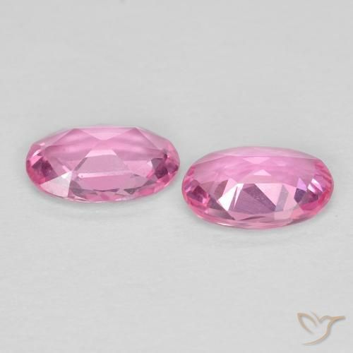 Sapphire Gemstones in 6 x 4 mm (calibrated) Size for Sale, Sapphire Stones in Intense Pink Color