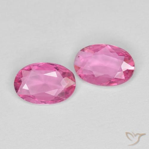 0.62 ctw Pink Sapphire Stones, Natural Sapphire in Oval Facet Shape for Sale
