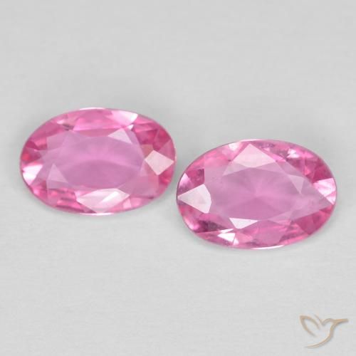 0.8 ct Loose Pink Sapphire, 6.1 x 4.1 mm Oval Cut From Madagascar, Photo A